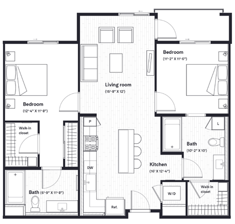 4 bedroom floor plan  apartments in brickell  the nexus
